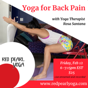 Yoga for Back Pain with Rosa Santana @ Livestream on Zoom